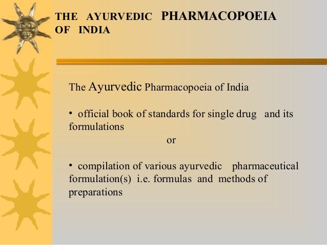 ayurvedic pharmacopoeia of india